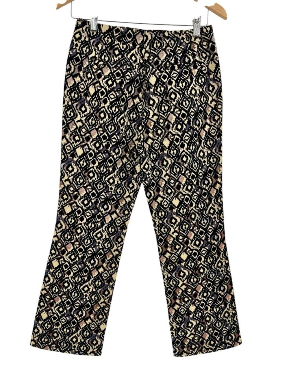 FREE PEOPLE Women's Purple Gold Mod Metallic Kick Flare Cropped Pant Size 2 - Picture 7 of 7
